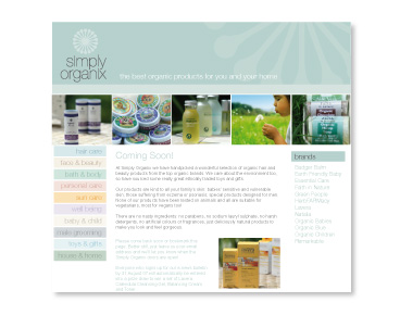 Simply Organix wes site